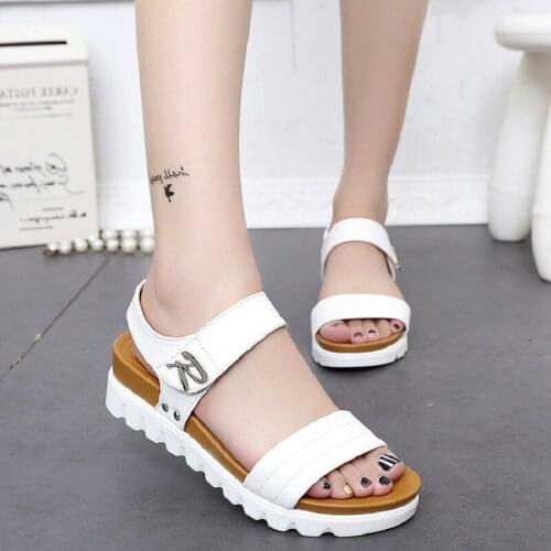 Classic Womens Sandals 2021 Summer Flat Platform Shoes For Female Fashion Casual Antiskid Peep toe Women Footwear Soft Sexy