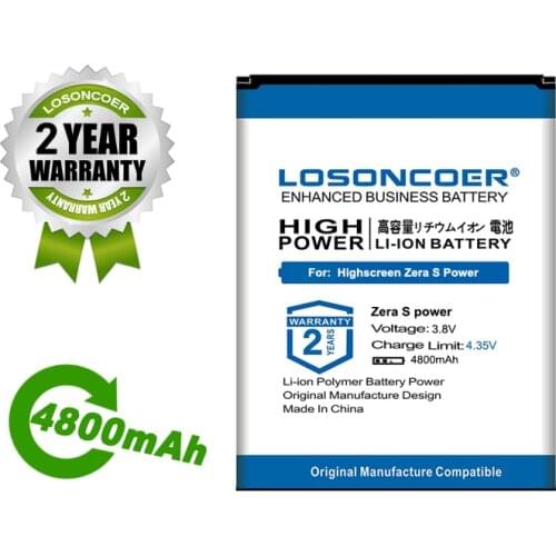 LOSONCOER Battery 4800mAh For Highscreen Zera S Power Battery