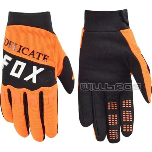 2021 The New One Delicate Fox Gloves Mountain Bicycle Offroad Racing Orange Black Glove Mens Woman Unisex