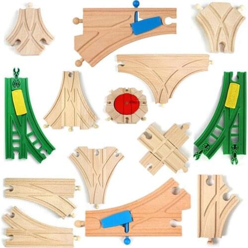 New Intersection Star Wooden Train Track Railway Accessories All Brand of Wooden Track Set Educational Toys For Kids