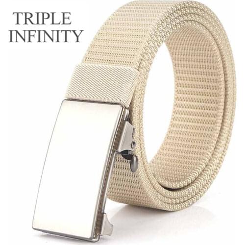 New Business Style Mens Belt Casual Nylon Strap Male Waistband Automatic Buckle Belts For Men Top Quality Girdle Belts For Jeans