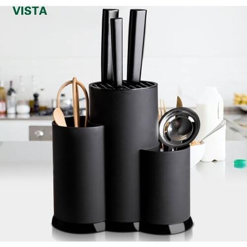 Knife holder Multi-Function Utensil Holder Knife Block PP Flatware Drainer Storage Box Spoon Fork Kitchen Organizer Rack
