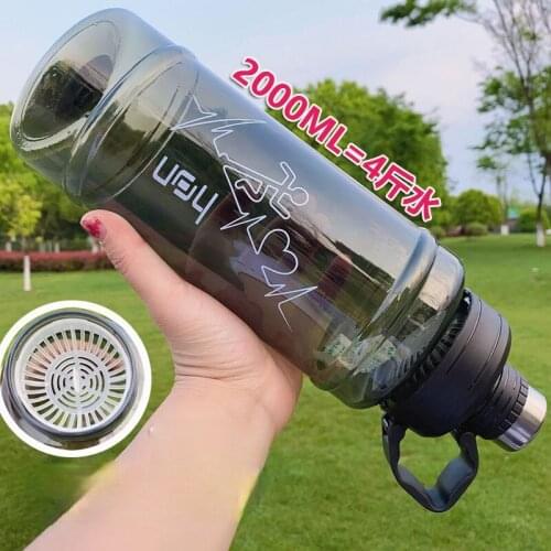 High Quality New Sport Drinking Water Bottle BPA Free 1000 Ml 2000ml Plastic Water Drinking Bottle for Water 1L Drinkware
