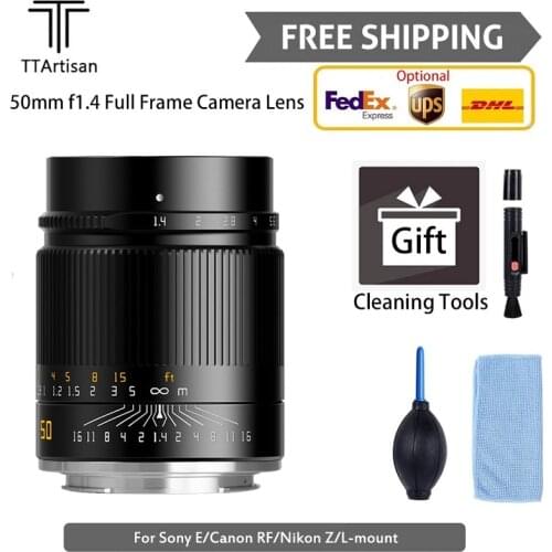 TTArtisan 50mm F1.4 ASPH Full Frame Manual Focus Lenses for Sony E Canon RF Nikon Z Sigma Lumix Leica L mount Cameras