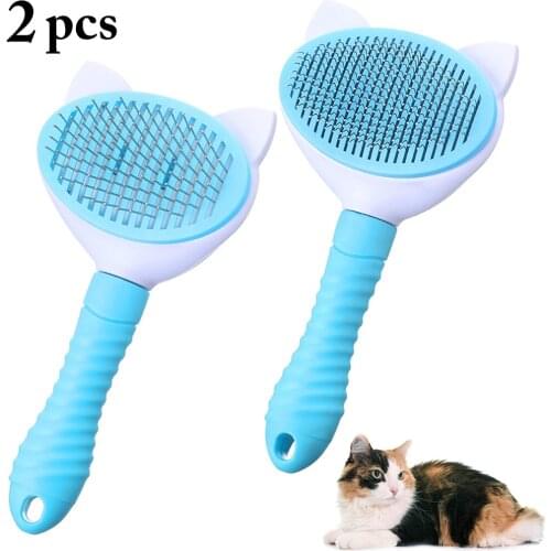 Dog Hair Removal Comb Grooming Cats Comb Pet Products Cat Flea Comb Pet Comb For Dogs Grooming Toll Automatic Hair Brush Trimmer