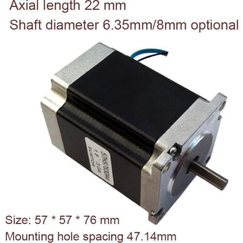 57BYGH Stepper Motor Motor / 76mm1.8NM / Two-phase Four / Six / Eight Line Engraving Machine Printer Accessories