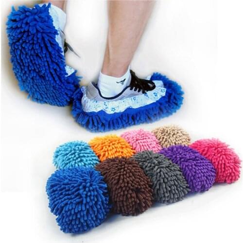 Floor Slippers Lazy Clean Floor Slipper Covers Furry Shoe Covers Kitchen Rag Slippers Mopping Shoe Covers