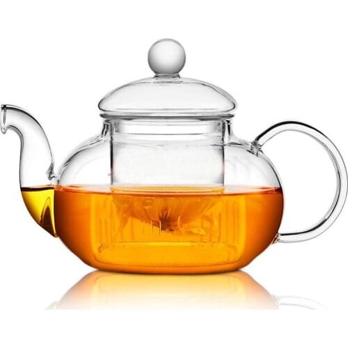 Glass Teapot 600ml/800ml Heat Resistant Flower Tea Pot with Infuser tea set handmade teaware kettle Soak puer loose tea leaf