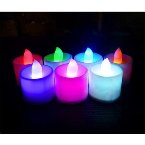 24pcs/lot LED Colorful Candle LED electronic candle Marriage celebration Courtship birthday Holiday party electronic candles