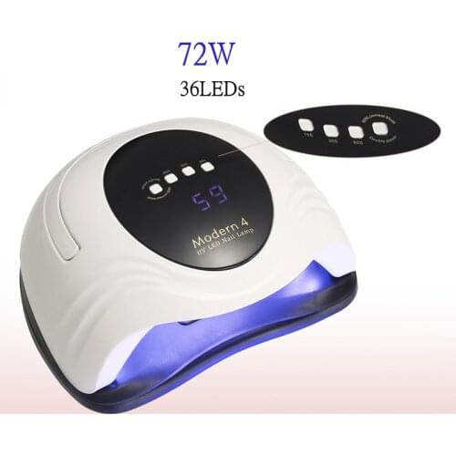 72W Nail Dryer UV Lamp Nails for Manicure Dry Nail 36 LEDs 10/30/60/99s Timer Drying Gel Ice Polish Lamp Auto Sensor LCD Screen