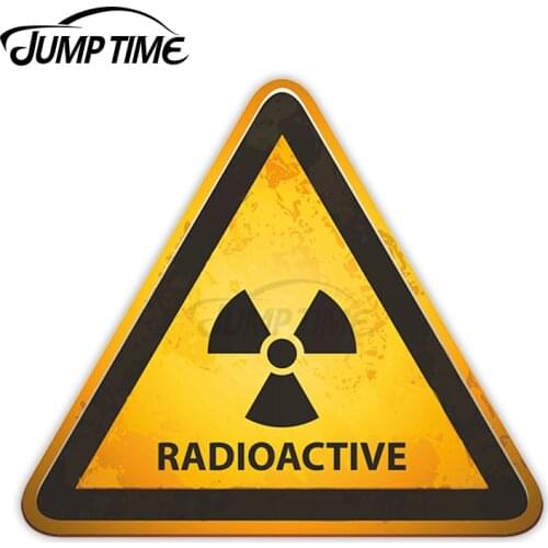 Jump Time Radioactive Warning Vinyl Stickers Radiation Science Sticker JDM Decal Car Wrap Bumper Trunk Truck Graphics
