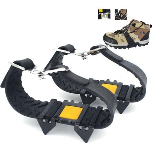 High quailty 4 Teeth Crampons Non-slip Crampons Ice Gripper Spike Grips Cleats For Ice Snow Climbing