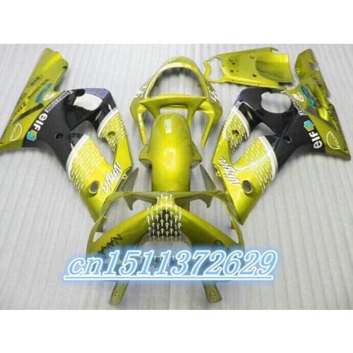 High Quality fairing kit for Kawasaki 2003 2004 ZX6R 636 for Ninja black yellow body kits 03 04 motorcycle Fairings set
