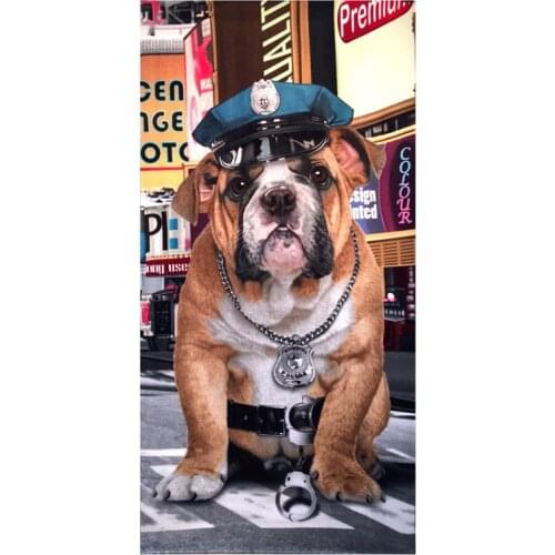 Funny English Bulldog Guardian Bull Dog Beach Towel for Adult Kid Animal Dogs Lover Puppy Travel Sport Towel for Gym Pool Gifts