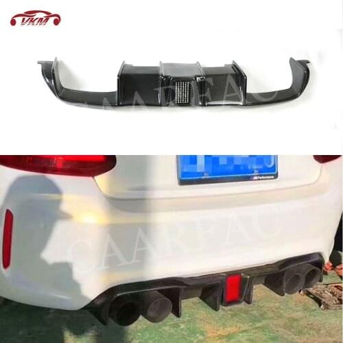 2 Series Rear Lip Diffuser With LED Lamp for BMW F87 M2 Coupe 2 Door Spoiler 2016 2017 2018 Carbon Fiber / FRP Bumper Plate