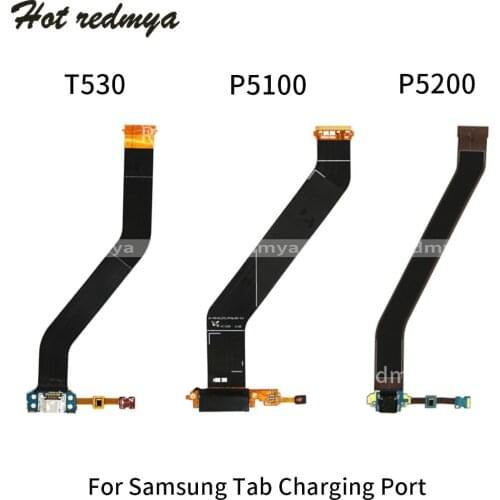 Charging Flex Cable For Samsung Galaxy Tab 3 P5200 Tab 2 P5100 Tab 4 T530 USB Dock Connector Charger Port with Microphone