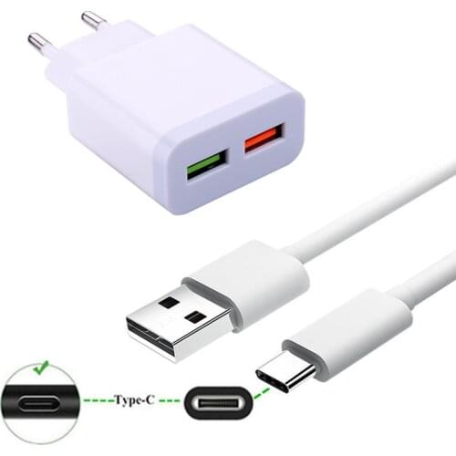 Type C Charge Cable Wall USB Charger For Samsung Xcover 4s Note 10 Plus S8 A8 A70 9X Honor 20 pro Xiaomi A3 Mi 9T Redmi Note 7
