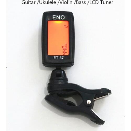 LCD Tuner Guitar Ukulele Violin Bass Tuner ET37 Button Battery Electronic Digital Tuner Musical Instruments Accessories