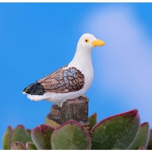 ZOCDOU 1 Piece Seagull Sea Mew Bird Sea-gull Quet Gull Swallow Model Small Statue Figurine Crafts Figure Ornament Miniatures DIY
