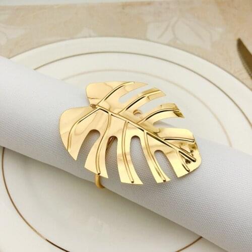 1pc Upscale Hotel Napkin Ring Turtle Leaf Green Leaf Napkin Circle Hawaiian Wedding Napkin Buckle Dinner Party Wedding hotel