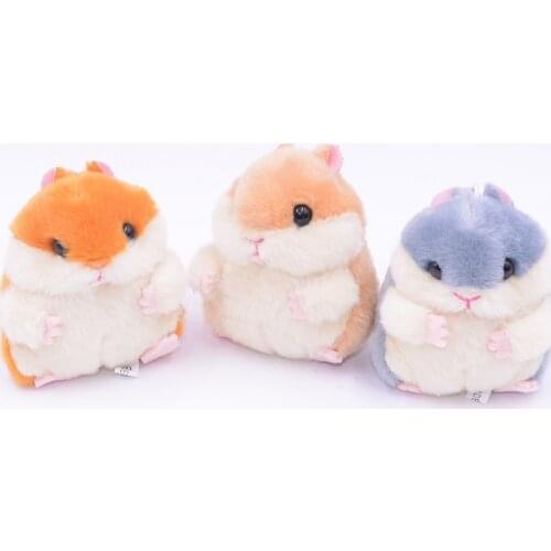 10cm Cute Little Hamster Guinea Pigs Short Tail Plush KeyChain Bag Small Pendant Doll Toy