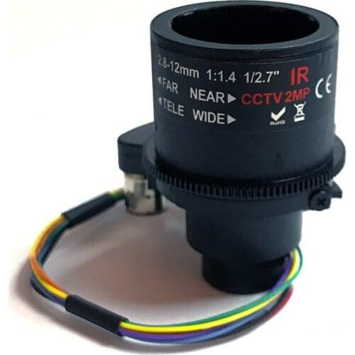 2.8-12mm Motorized Zoom 1/2.7" M14 Mount 103-30.8 degrees HD 2MP CCTV Lens For IP Security Camera (SL-2812MFZ)