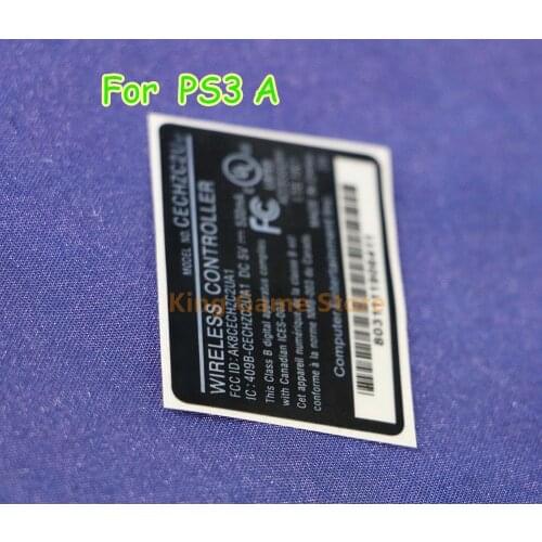 200pcs Replacement Handle Sticker for Sony PS3 Wireless handle Controller back label A Housing Shell Sticker for PS3