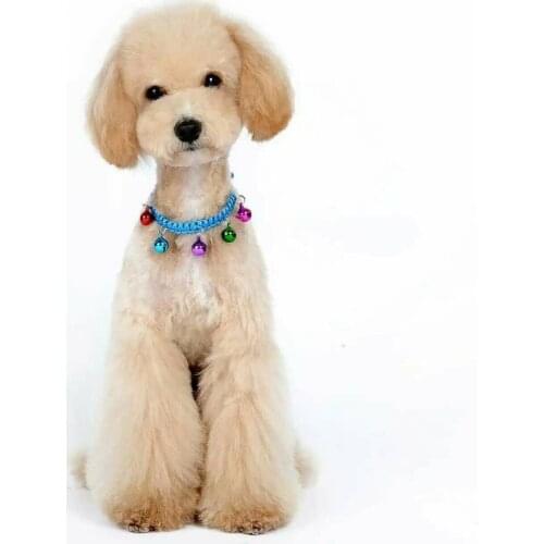 2017 New Fashion Funny Cute Cat and Dog Necklace with Five Color Bell Braided Rope