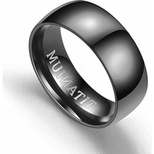 2021 Hand Jewelry TITANIUM Titanium Steel Ring Fashion Mens Stainless Steel Black Ring