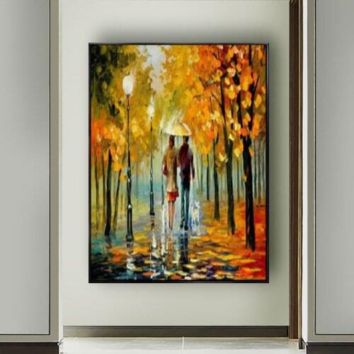 2019 Real Paintings Hand Painted Painting Oil Canvas Lovely Couple For Living Room Wall Art Home Decor Abstract Picture No Frame