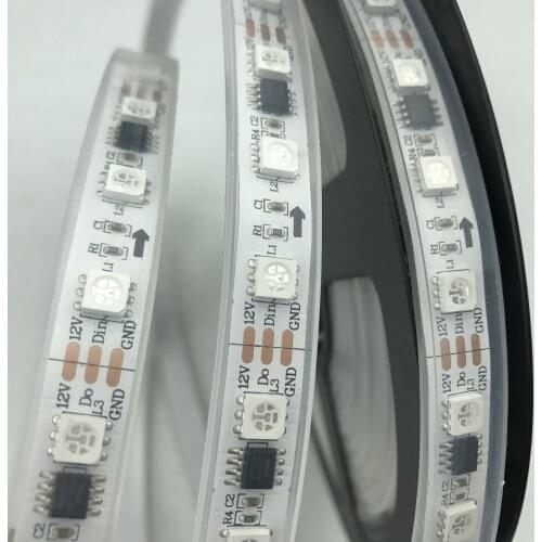 5m DC12V 60leds/m 20pcs ws2811 ic/meter(20pixels) led digital strip;IP68;waterproof in silicon tube