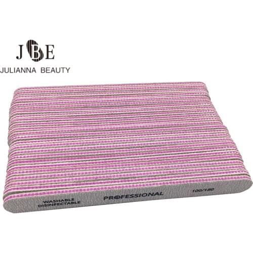 50Pcs/Lot 100/180 Grit Sanding Grey Double Side Nail File Pedicure Manicure Tools For Salon or DIY Nails Accessoires Tools