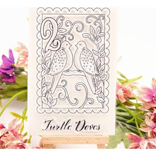 9.5x14.5cm No2 bird magpies Transparent Clear Stamps Silicone Seals Roller Stamp DIY scrapbooking photo album/Card Making