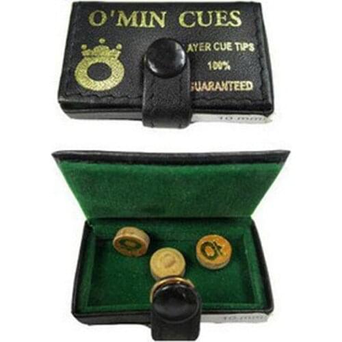 Free shipping 2pcs/lot Original Omin cue tips Professional Green snooker cue tips leather Snooker cue accessories