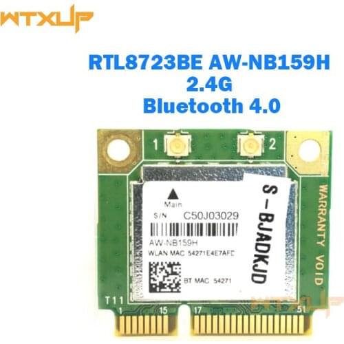 WTXUP Realtek RTL8723BE AZUREWAVE AW-NB159H Half Mini PCI-E Wifi Bluetooth 4.0 wireless card for Asus Dell