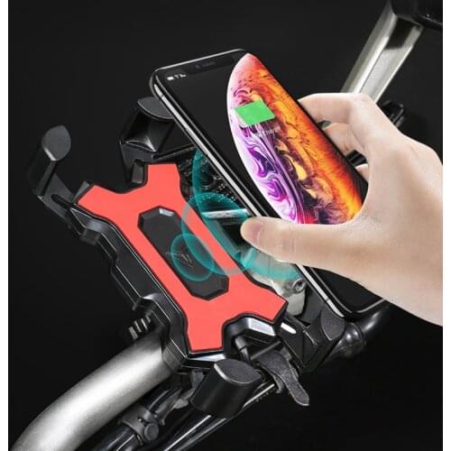 For BMW R1200GS F800GS F850GS S1000RR For HONDA KTM Triumph Waterproof Wireless Smart Charger Bracket Motorcycle phone holder