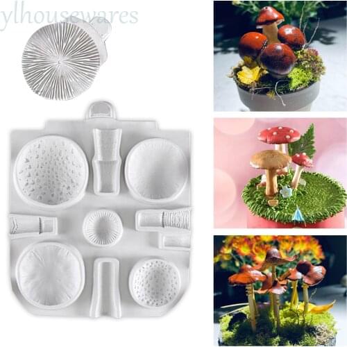 New Halloween poisonous mushroom silicone mold resin epoxy mold chocolate cake decoration baking kitchen tools