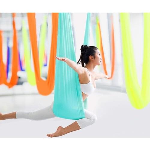 Fast Delivery 4x2.8m Household Flying Yoga Hammock Swing Fabric Anti Gravity Aerial Silks for Acrobatics Gymnastics Hammocks