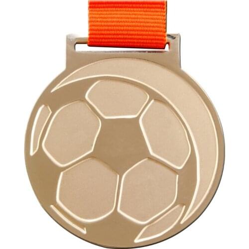 China Factory No Minimum Shine Football Medal with Printed Paster