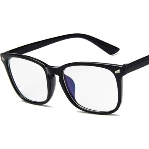 Womens Sexy Vintage UV400 Spectacle Square Glasses Frame Computer Gaming Clear Lens Anti-UV Anti Blue Light Rivet Eyeglasses