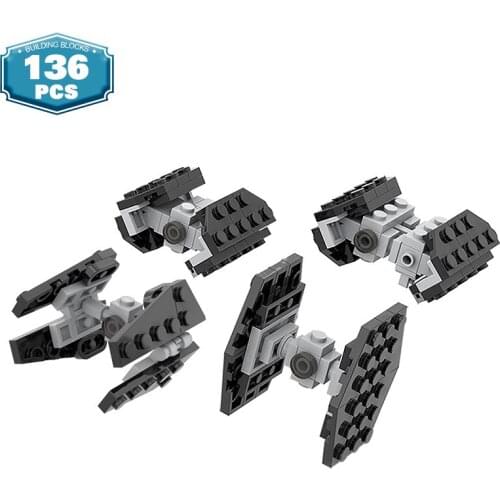 MOC Star Mini Titanium Fighter Combination Space Battle Movie Serie Decoration Collection Building Block Model Children Toy Gift