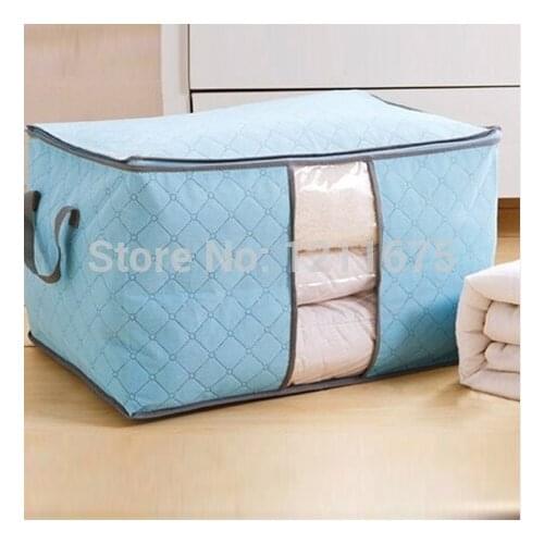 130L High Quality Bamboo Fabric with PVC Clothing Storage Box Classic Clothes Storage Free Shipping