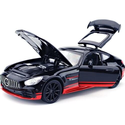 Hot Alloy Diecast Model Car 1:32 AMG GT Children Metal Car Toys Pull Back Wheels Kids Birthday Christmas Gifts
