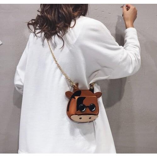 The cow style mini bag makeup bag beauty bag cosmetic bag Chain Bag dressing bag fashion girls ladies