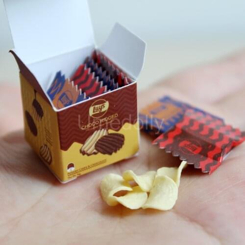 Cute 1/6 Scale Dollhouse Miniature Potato Chips Box Bottle Play Mini Food for Blyth, Barbies, BJD 1/6 Doll Kitchen Toy