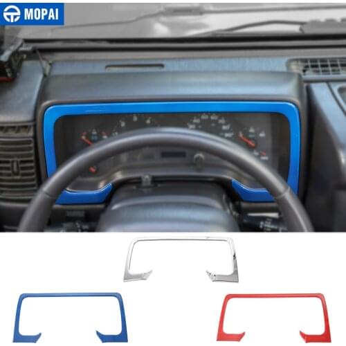 MOPAI ABS Car Interior Instrument Dashboard Panel Decoration Cover Stickers for Jeep Wrangler TJ 1997-2006 Accessories Styling