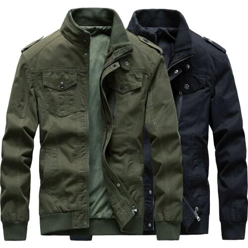Mens Slim Fit Cotton Jacket Stand Collar Casual Safari Style Coat Zipper Up Young People Jackets Big Size T65
