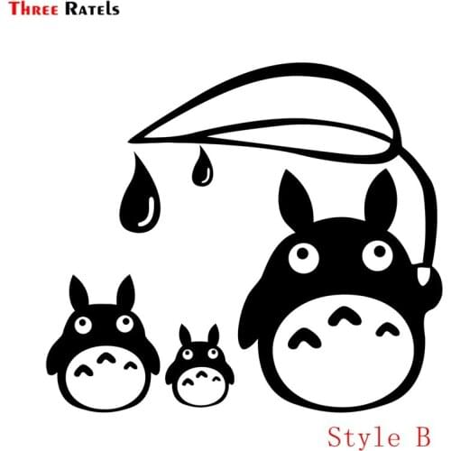 Three Ratels FD33 Totoro Sticker Studio Ghibli Wall Laptop Die Cut White Car Sticker Decal for Wall Suitcase Door Kids Room