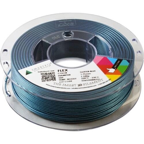 SMARTFIL FLEX, 2.85mm, GLITTER BLUE, 750g Smart Materials 3D printing filament