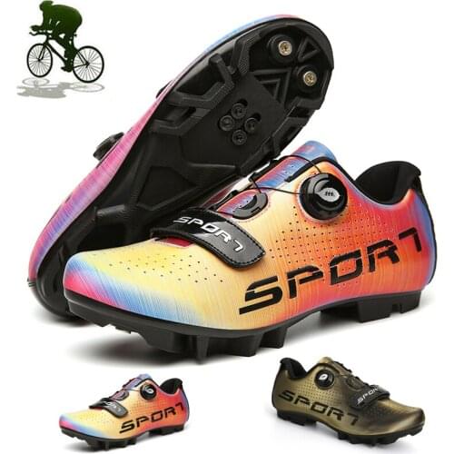 2021 New MTB Cycling Shoes Men Sports Route Cleat Road Bike Shoes Women Sneakers Racing Biking Shoes Mountain Spd Shoes
